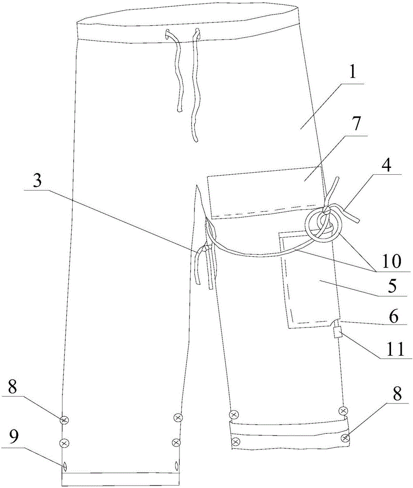 一种留置尿管专用裤的制作方法与工艺