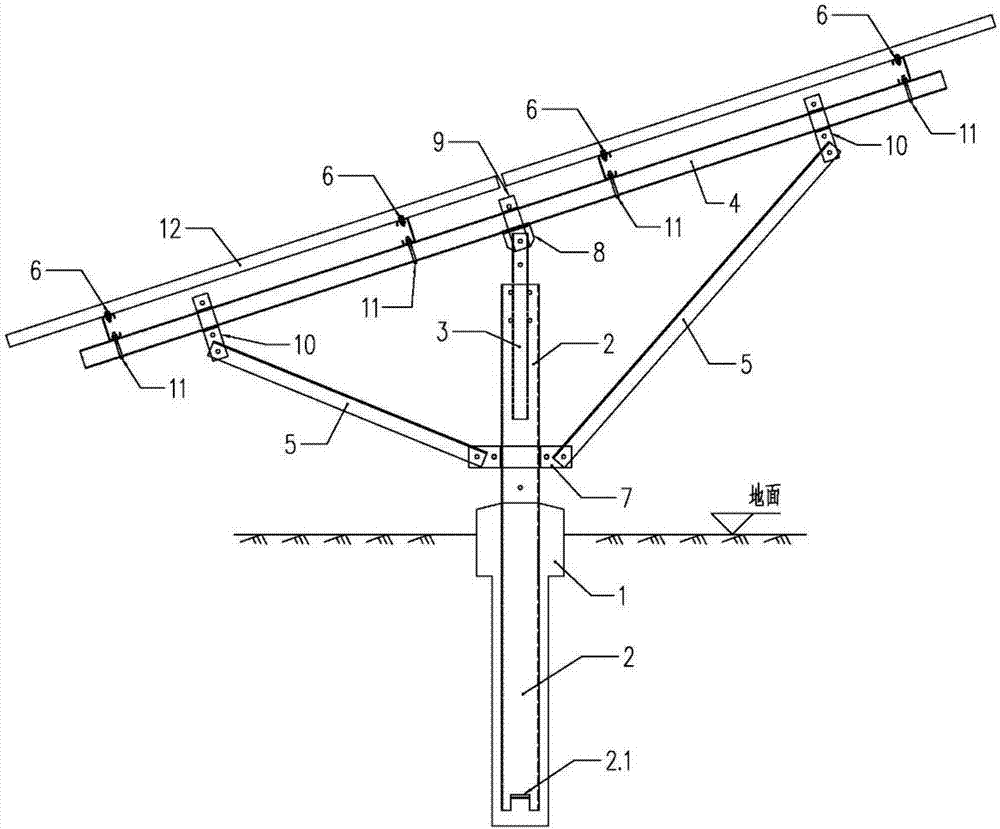 連接節點無級調節式光伏支架的製作方法