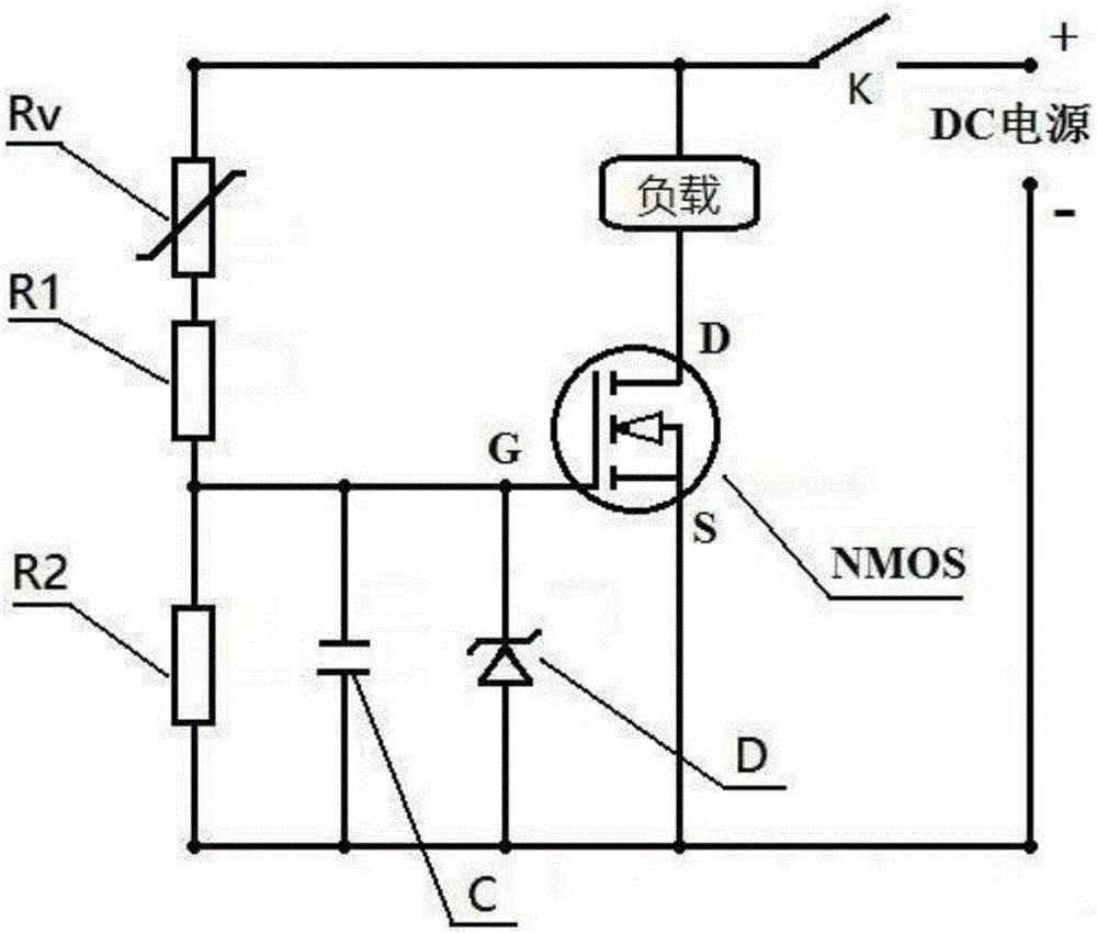 基于電壓非線性元件的過電壓檢測及開關電路的制作方法與工藝