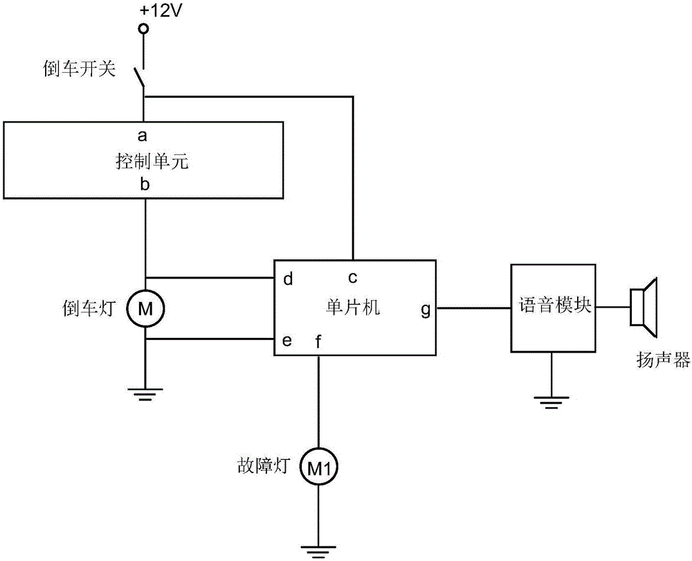 倒车灯基本电路图图片