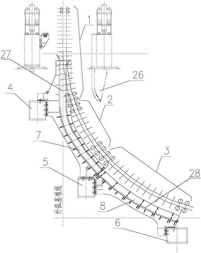 连铸机扇形段结构图图片
