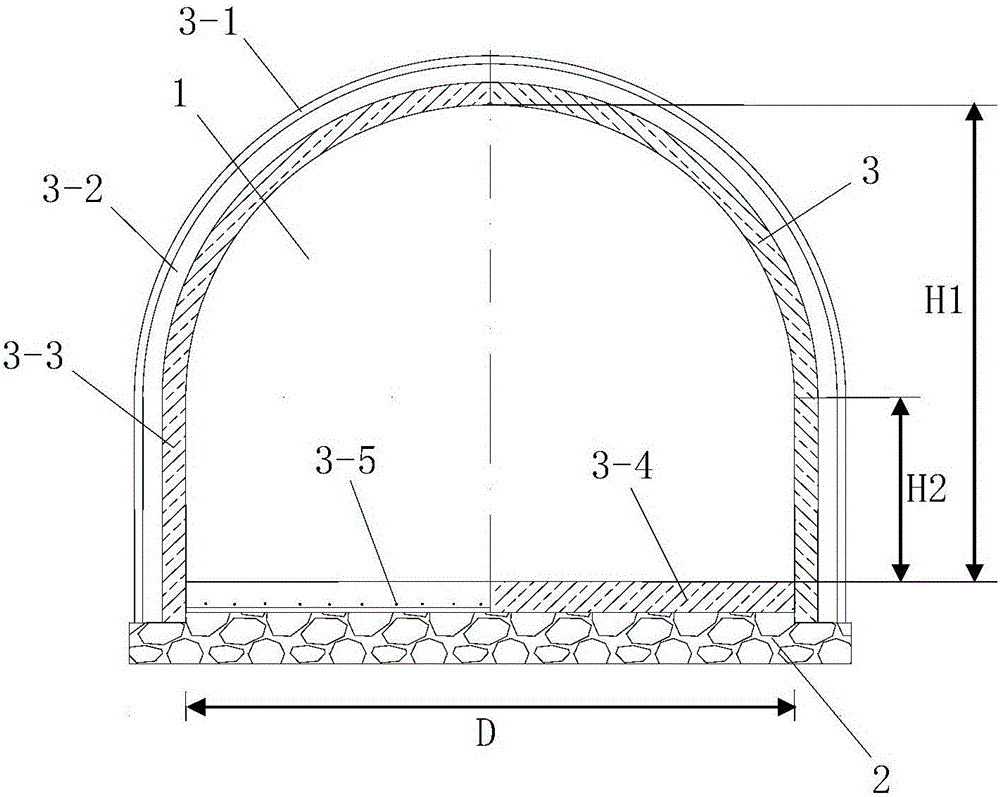 煤矿斜井暗硐段开挖支护施工结构的制作方法与工艺