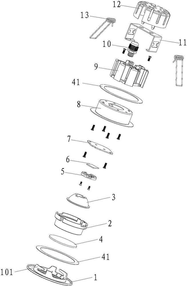 可換面蓋固定防火嵌燈的制作方法與工藝