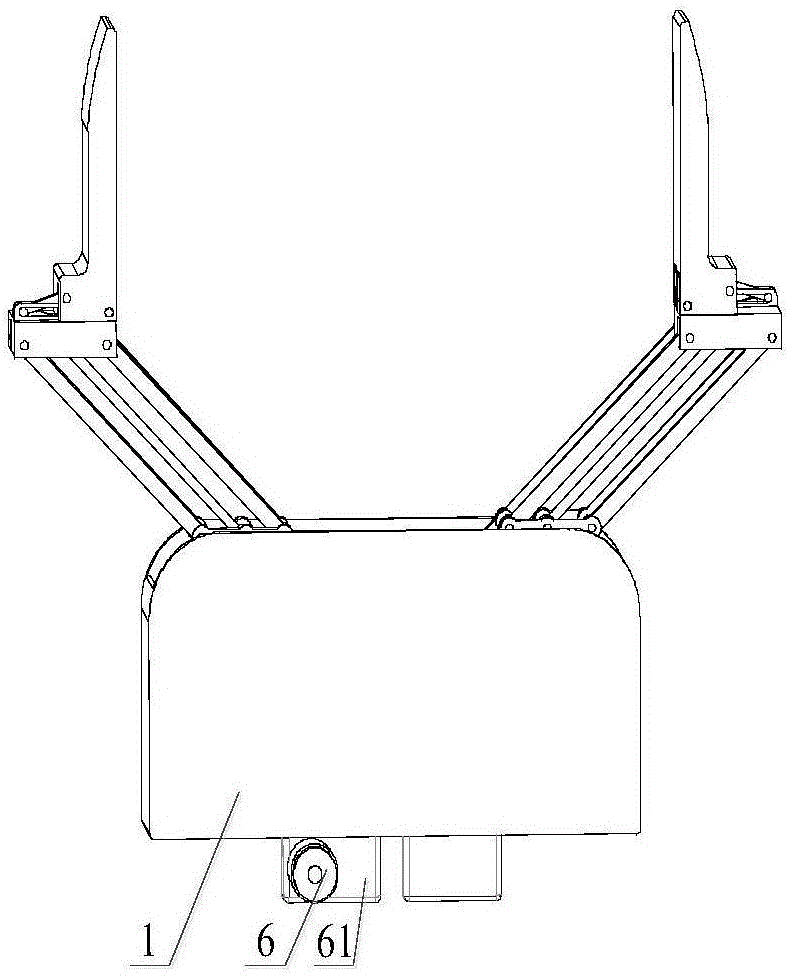 双簧件曲柄滑轴直线平夹自适应机器人手指装置的制作方法