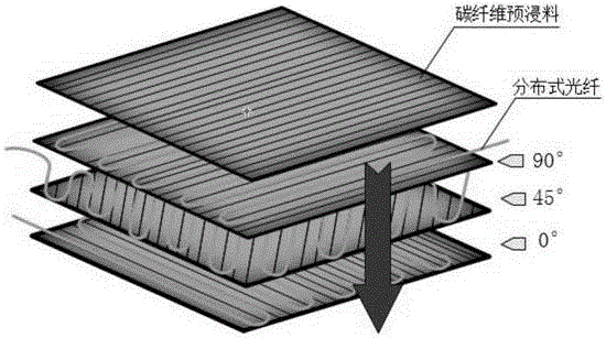 分布式光纖智能CFRP層合板的制作方法及其裝置與流程