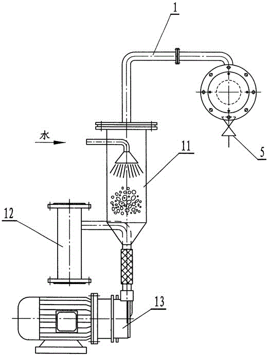 一種真空清洗爐的真空管道清洗裝置的制作方法