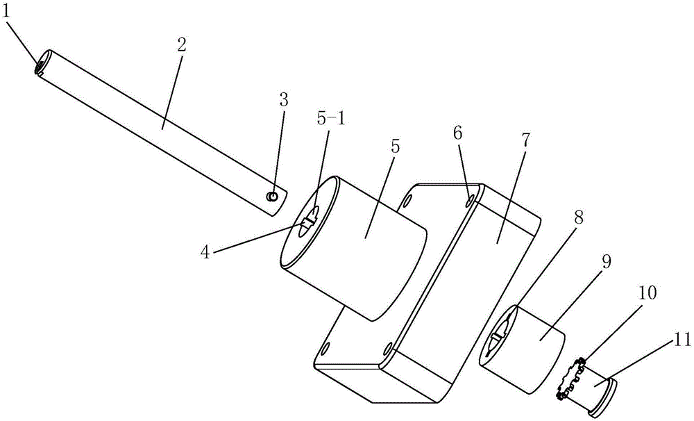一种拉伸机下杆自锁装置的制作方法