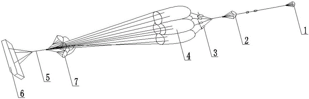 能夠?qū)崿F(xiàn)離機(jī)減速與姿態(tài)穩(wěn)定的空投系統(tǒng)的制作方法與工藝