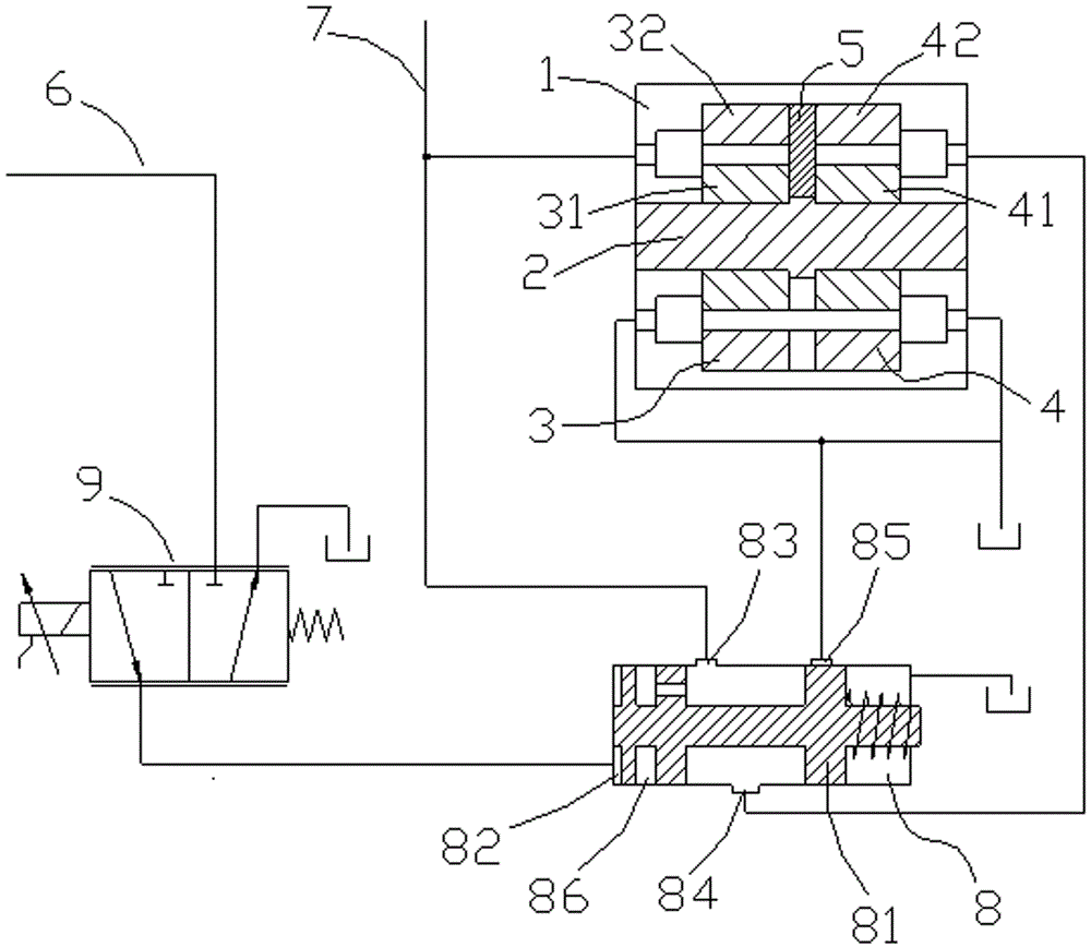 一種輸出排量可變雙聯(lián)轉(zhuǎn)子泵及其控制系統(tǒng)的制作方法與工藝