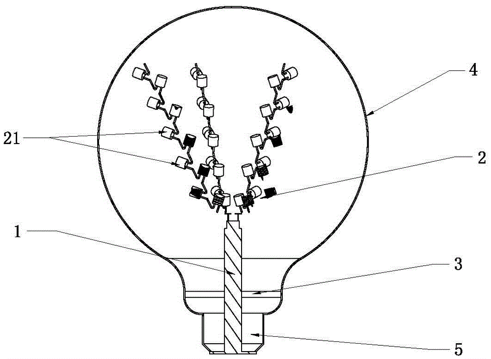 一種燈柱組件及其燈泡的制作方法與工藝