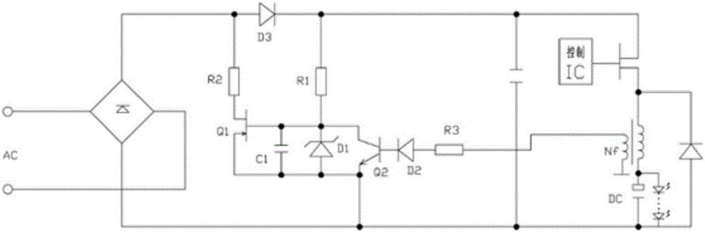 一种简易非隔离LED驱动谐波补偿电路的制作方法与工艺