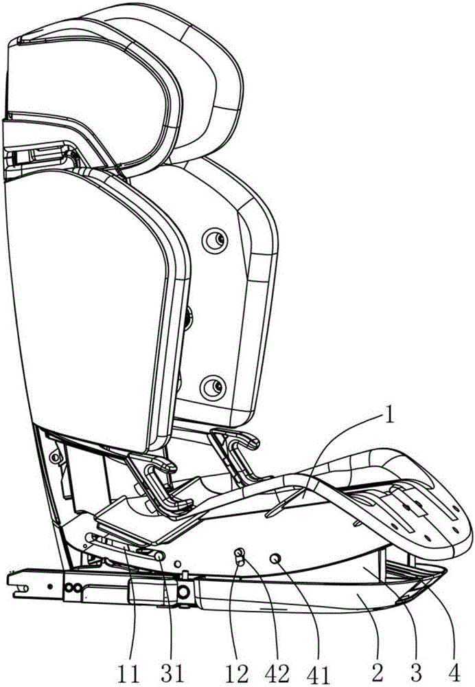 一种儿童安全座椅的倾角调节机构的制作方法与工艺