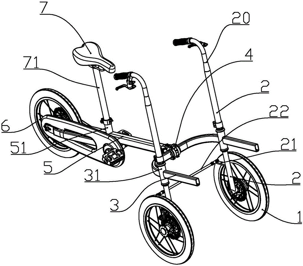 一种母婴三轮自行车的折叠连接件的制作方法与工艺