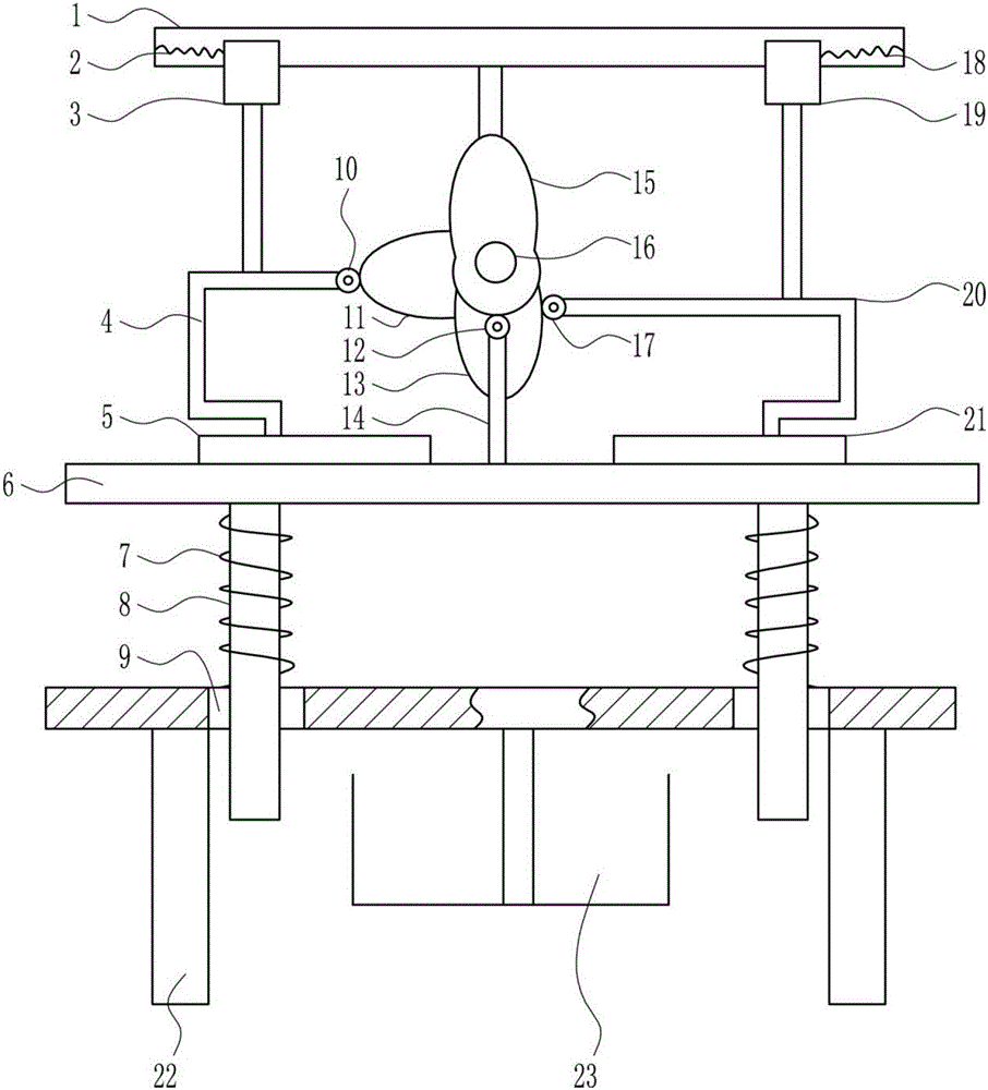 一种鞋制作用快速印定位线装置的制作方法