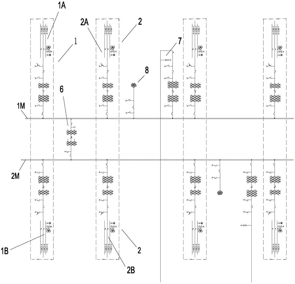 单母线分段配电装置的母线立体布置结构的制作方法