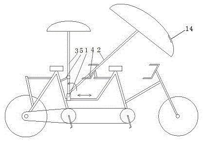 一种方便遮雨的双人自行车的制作方法与工艺