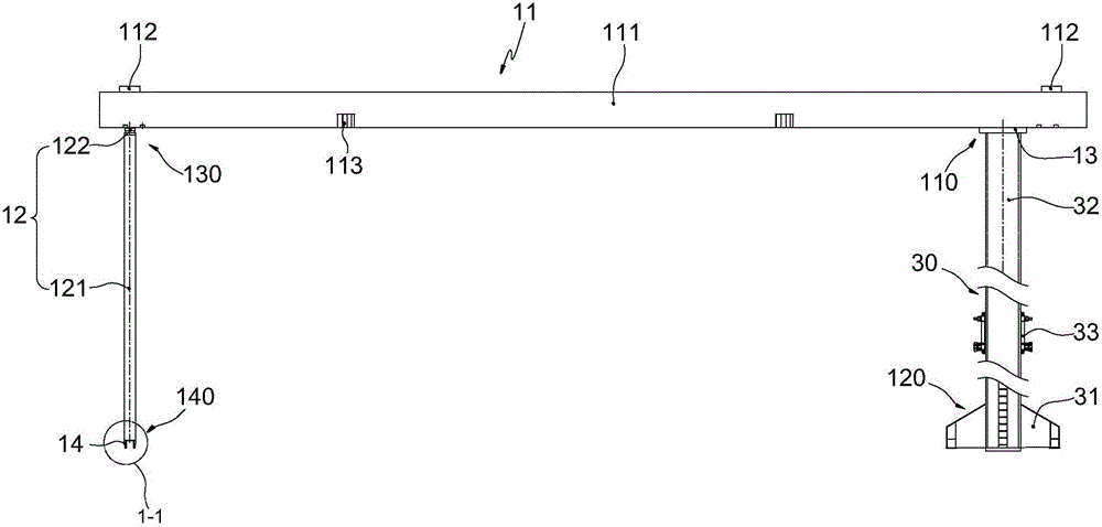 一種定心回轉(zhuǎn)的半門式桁架的制作方法與工藝