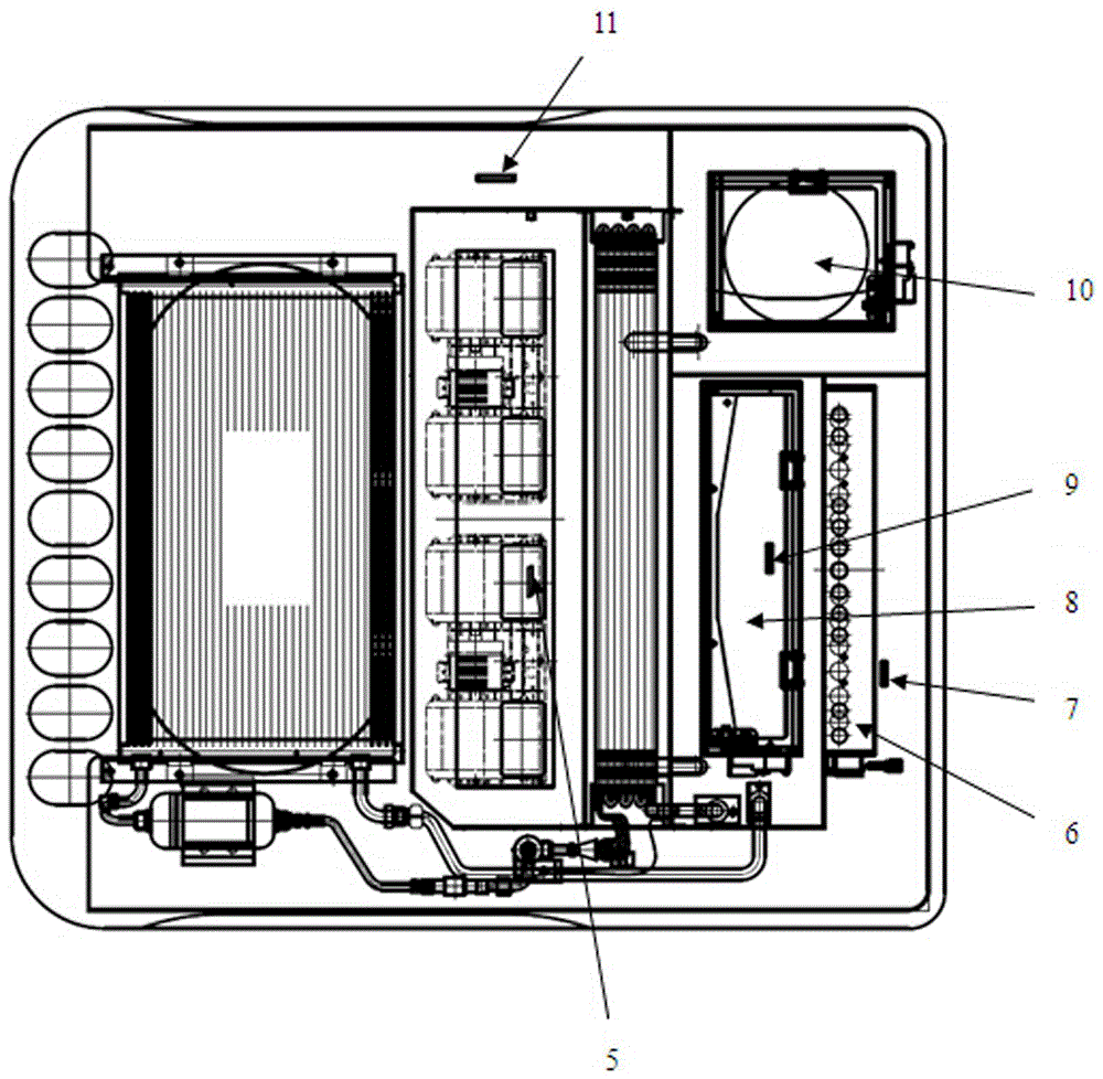 一種風(fēng)冷式插電式混合動力客車電池冷卻用空調(diào)系統(tǒng)的制作方法與工藝