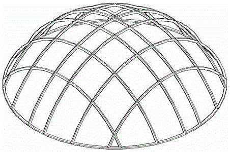 半球形球冠网壳的安装方法与流程