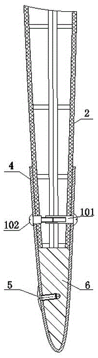 带金属叶尖的风机叶片防雷装置的制作方法