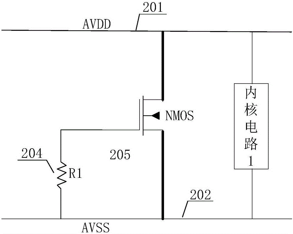 一種模擬電源域ESD保護(hù)電路的制作方法與工藝