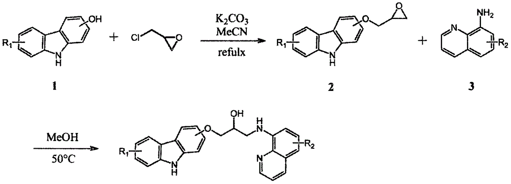 8‑氨基喹啉‑羟基咔唑杂联体,其制备方法及其药物组合物与流程