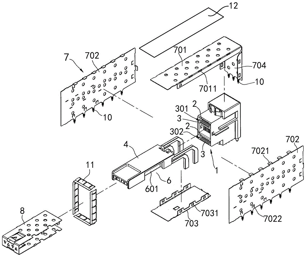 一种带屏蔽散热功能的小型可插拔模块连接器结构的制作方法与工艺