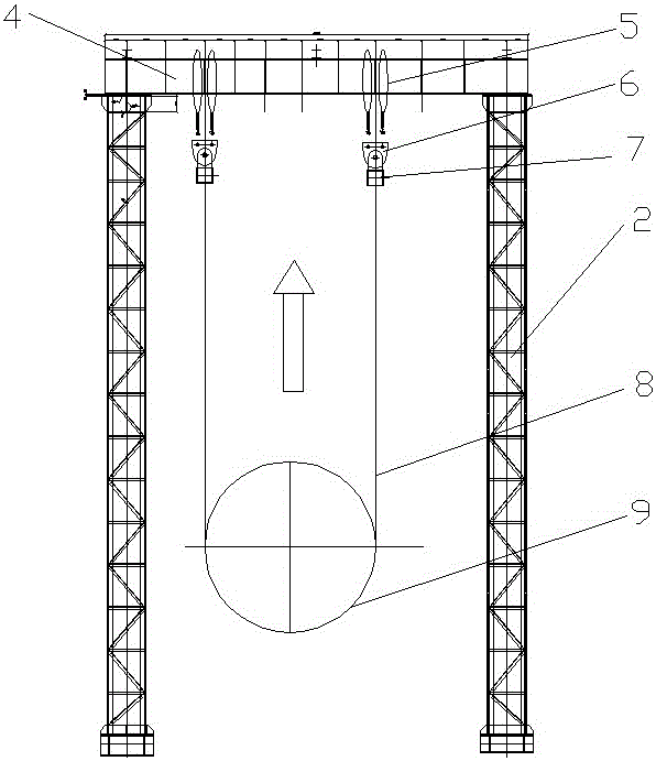 卧式重型设备高空安装装置及安装方法与流程