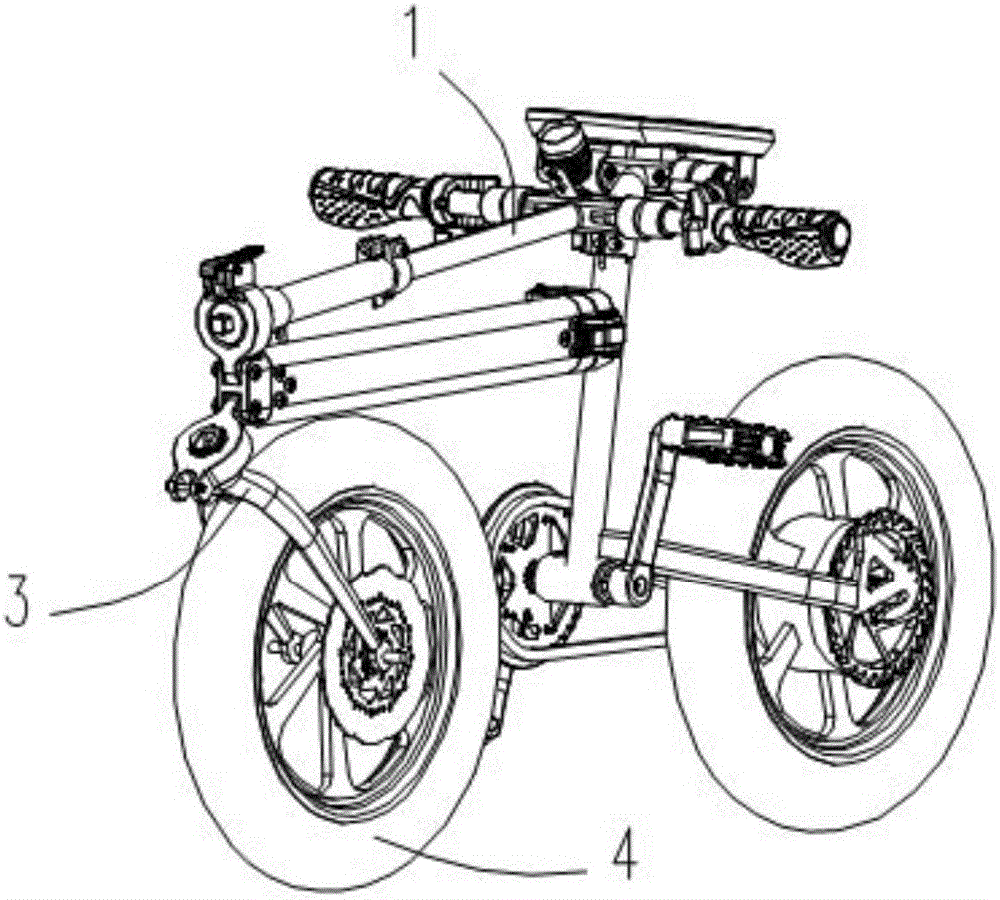 可折叠的电动车及其可折叠车架以及车用折叠器的制作方法与工艺