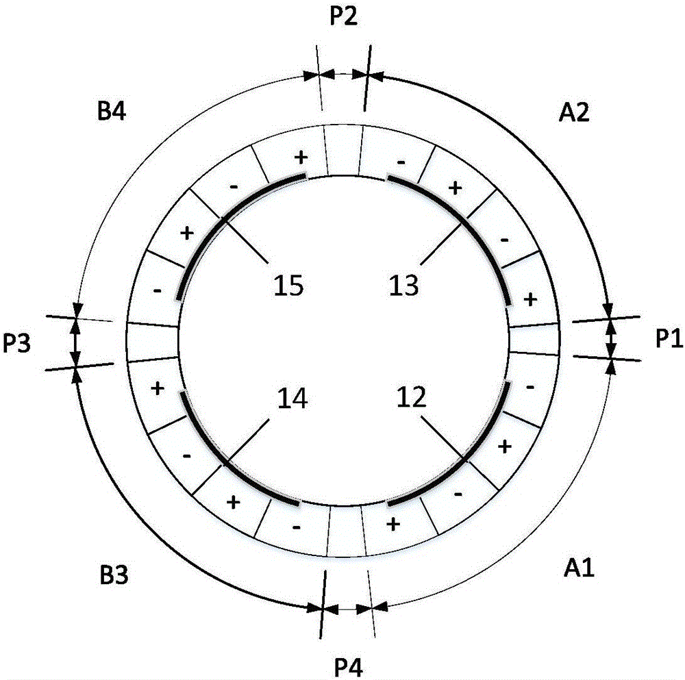 对称陶瓷分区的空间调相环形行波超声波电机及其控制方法与流程