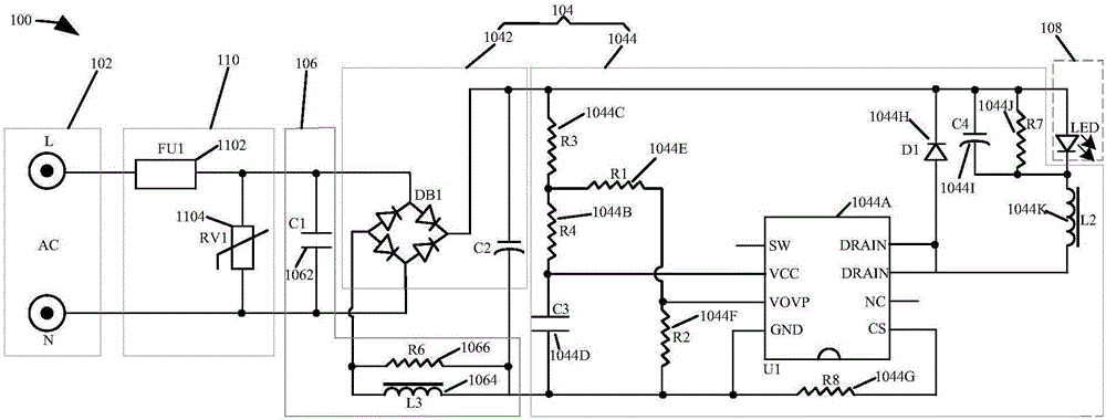 具體而言涉及一種led驅動電路和一種led燈