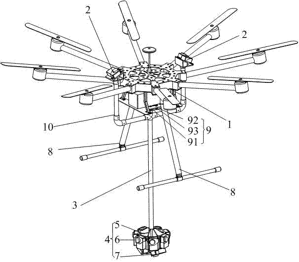 一种挂载航拍360°镜头的无人机的制造方法与工艺