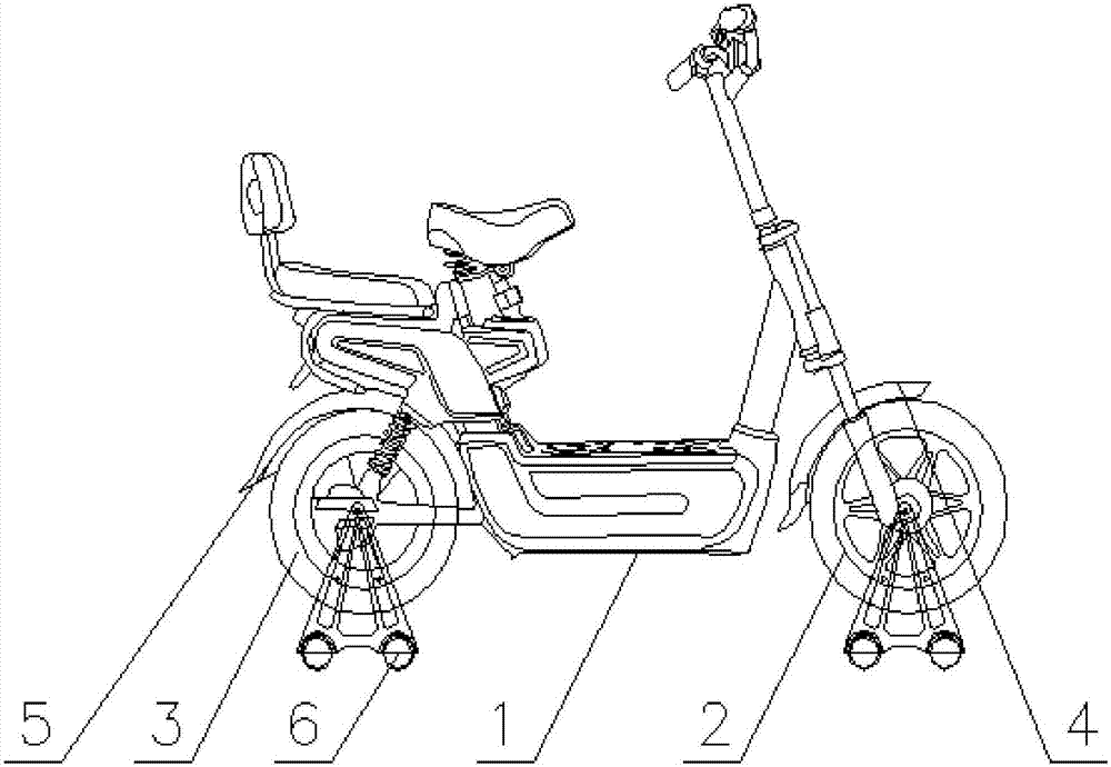 一种自带推车器的电动车的制造方法与工艺