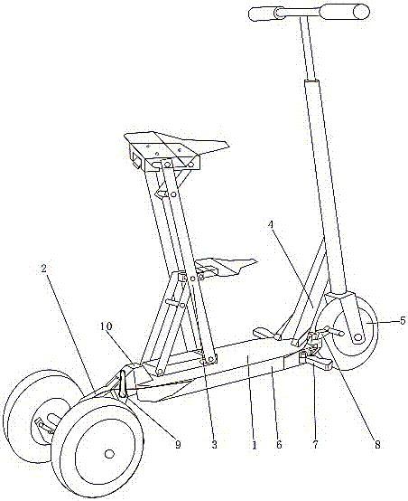 一種迷你折疊電動(dòng)滑板車(chē)的制造方法與工藝