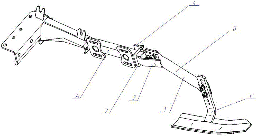 一种前置式开沟机机架连接臂的制造方法与工艺