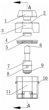 一種吸嘴帶旋轉(zhuǎn)定位可關(guān)閉進(jìn)油孔的霧化器煙彈的制造方法與工藝