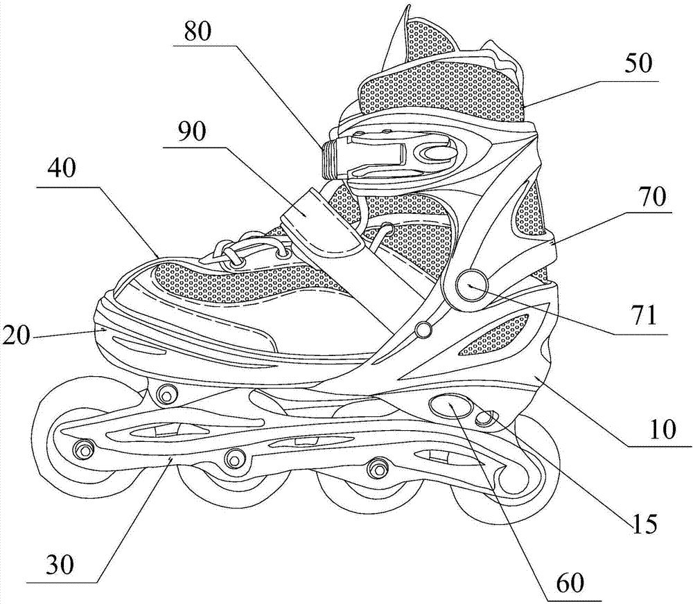溜冰鞋结构图片