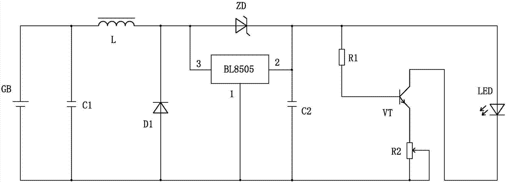 一種單節(jié)電池驅(qū)動LED電路的制造方法與工藝