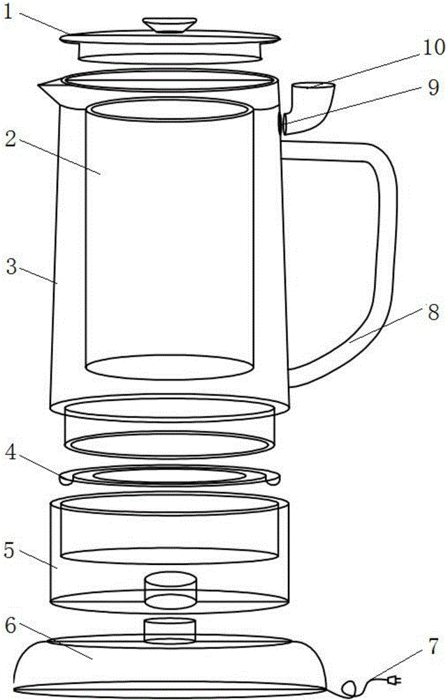 一种固定内胆的隔水炖杯的制造方法与工艺