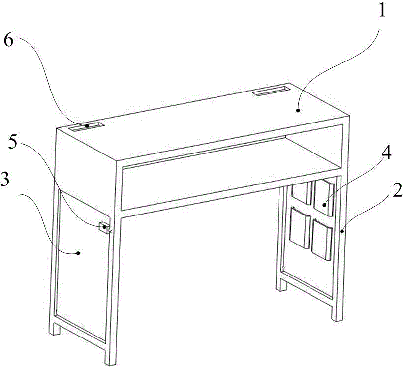 一种带收纳盒的课桌的制造方法与工艺