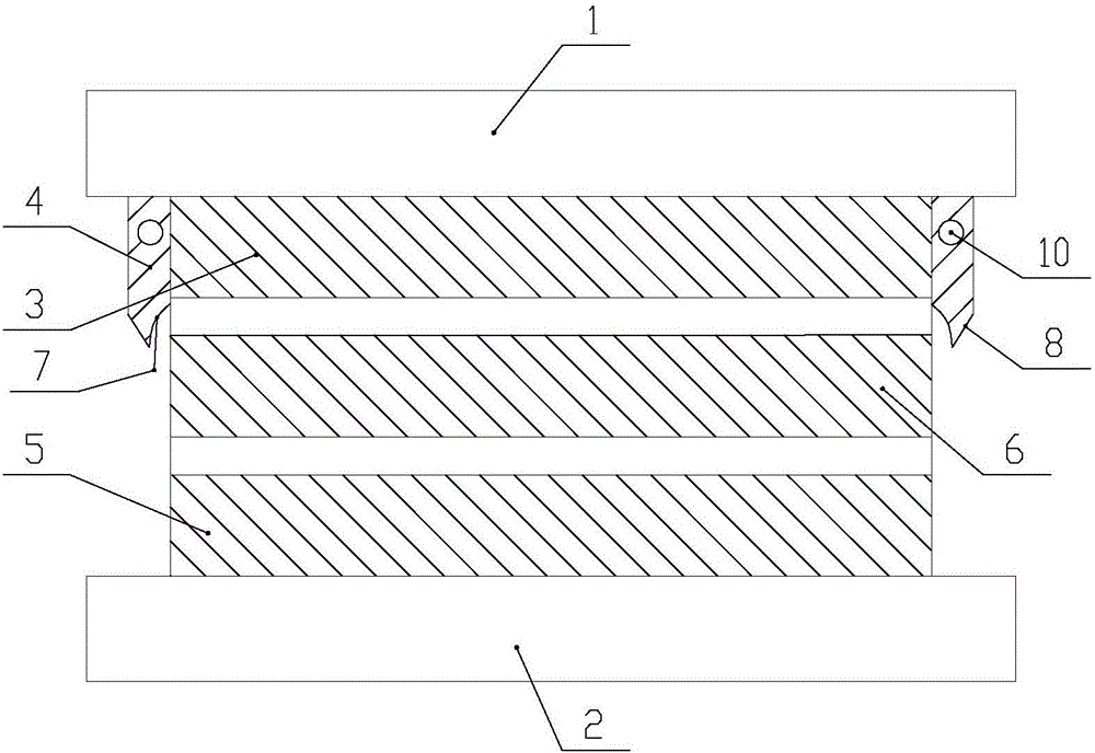 制备PVC块状模压地板的模压装置的制造方法