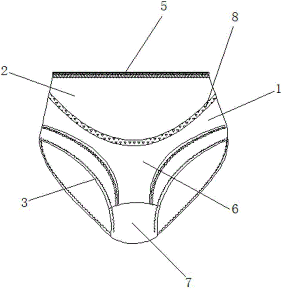 女式三角裤制图图片