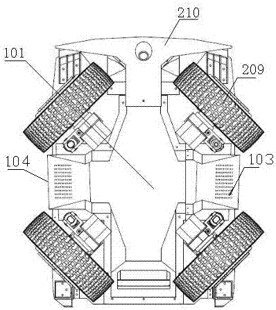 一种四轮全向转动巡检机器人底盘的制造方法与工艺