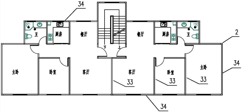 一种轻型钢框架62冷弯薄壁型钢墙组合结构房屋建筑体系的制造方法与