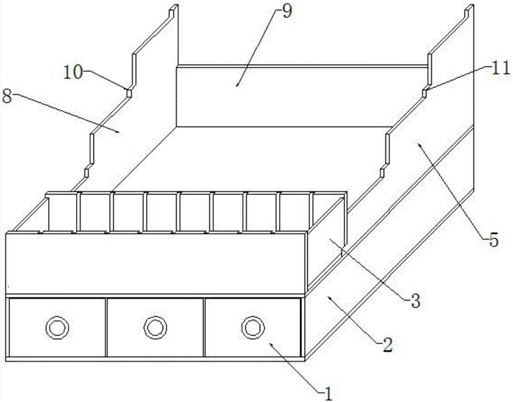 一种阶梯式可移动置物架的制造方法与工艺