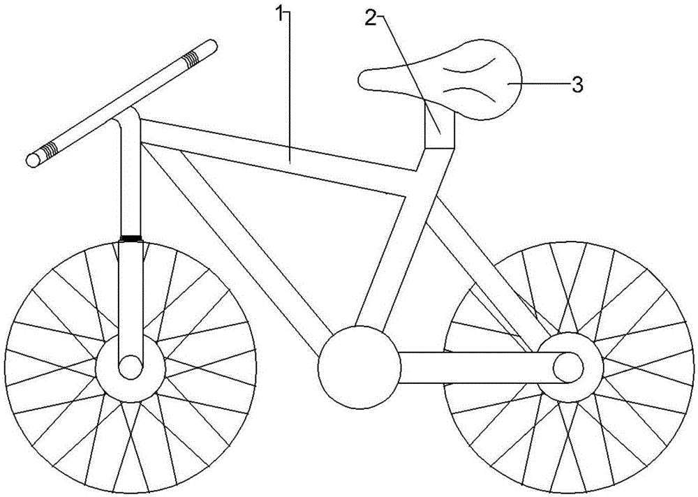 一种带有减震车座的山地自行车的制造方法与工艺