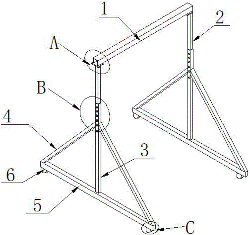 一种可拆卸调节式龙门吊装架的制造方法与工艺