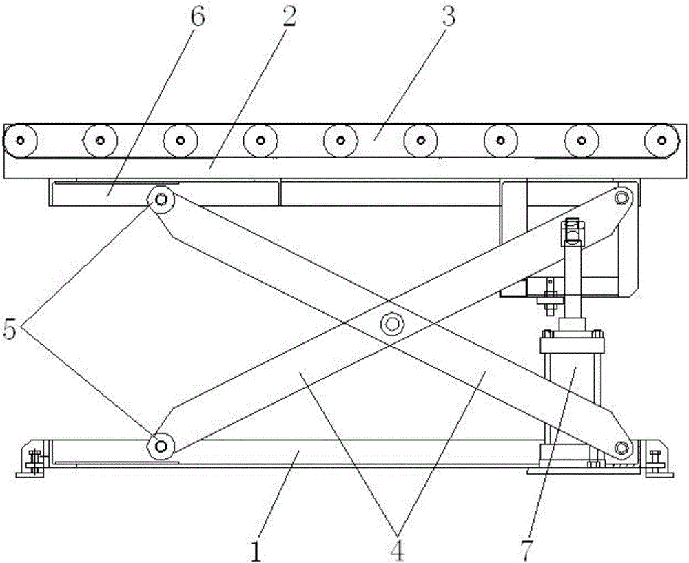 一种剪刀式升降送料台的制造方法与工艺