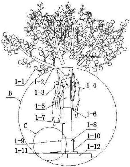 降溫節(jié)能環(huán)境裝飾可移動(dòng)組裝仿真樹(shù)的制造方法與工藝