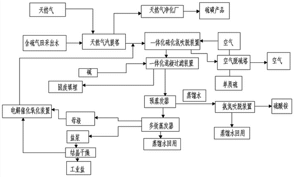 一種含硫氣田采出水處理工藝的制造方法與工藝